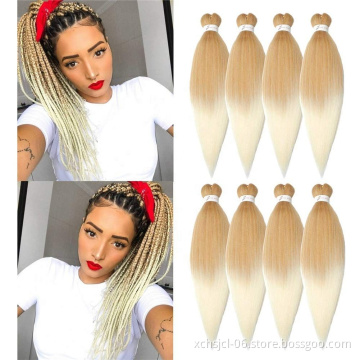 Synthetic Pre-stretched Braiding Hair Perm Yaki Braid Hair Bulk Jumbo Pre Stretched Braiding Hair Expression for Women